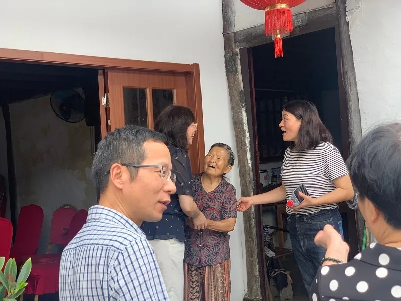 民盟浙江省委领导到金秋家园·长塘头调研